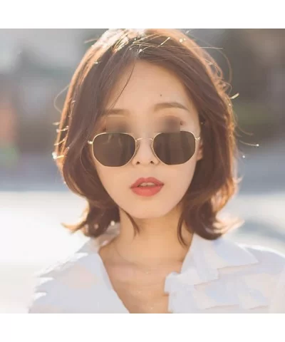 Women Retro Polygonal Tinted Color Lens Sunglasses Cute Sexy Eye Vintage Pink Lenses Square Sun Glasses - Pink - CZ197Y6LEMD ...