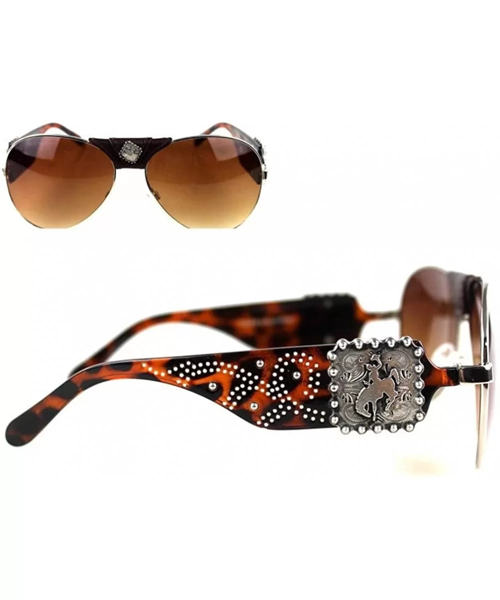 Star Concho Sunglasses - Leopard - C718YHSZG70 $30.97 Aviator