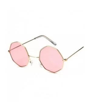 Octagon Yellow Red Round Sun Glasses Women Mirror Retro Luxury Oval Small Sunglasses Oculos De Sol - Gold Pink - C8197Y7696X ...