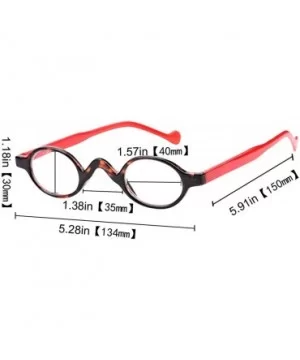 3 Pairs Cute Small Round Plastic Spring Heeled Magnifying Reading Glasses - 5 Pairs Value Pack in Red - C918ZYW4U5Y $11.27 Round