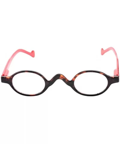 3 Pairs Cute Small Round Plastic Spring Heeled Magnifying Reading Glasses - 5 Pairs Value Pack in Red - C918ZYW4U5Y $11.27 Round