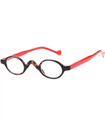 3 Pairs Cute Small Round Plastic Spring Heeled Magnifying Reading Glasses - 5 Pairs Value Pack in Red - C918ZYW4U5Y $11.27 Round