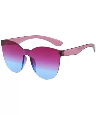 Fashion Sunglasses-UnisexTrendy Jelly Sunglasses Sexy Retro Eyeglasses Sun Glasses for Women Men - P - CL196IY39RN $6.16 Semi...