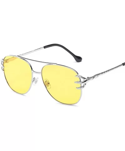 Vintage Classic Retro Claw Sunglasses for Women Metal PC UV400 Sunglasses - Yellow - CG18SZSRZ0G $20.02 Sport