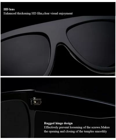 Mens Womens Outdoor Oversized Sunglasses Driving Protection 2 Colors - Black - CM18DC6SA3U $9.21 Oversized