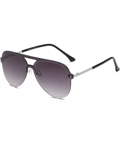 Premium Metal Aviator Fashion Sunglasses for Women and Men UV 400 Protection - Purple - CM18I0G7DM2 $7.08 Oversized