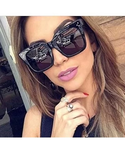 Vintage Women Butterfly Sunglasses Designer Luxury Square Gradient Sun Glasses Shades B2486 - Black - C218R3XAAY6 $10.39 Round