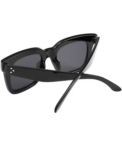 Vintage Women Butterfly Sunglasses Designer Luxury Square Gradient Sun Glasses Shades B2486 - Black - C218R3XAAY6 $10.39 Round