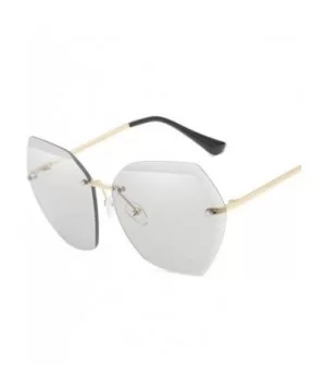 Women Luxury Rimless Sunglasses - Summer Oversized Vintage Shades Sun Glasses - A8 - C5196D8HCYQ $7.21 Rimless