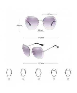 Women Luxury Rimless Sunglasses - Summer Oversized Vintage Shades Sun Glasses - A8 - C5196D8HCYQ $7.21 Rimless