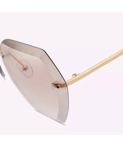 Women Luxury Rimless Sunglasses - Summer Oversized Vintage Shades Sun Glasses - A8 - C5196D8HCYQ $7.21 Rimless