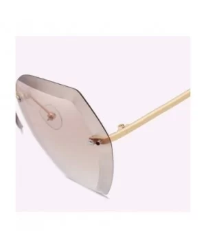 Women Luxury Rimless Sunglasses - Summer Oversized Vintage Shades Sun Glasses - A8 - C5196D8HCYQ $7.21 Rimless