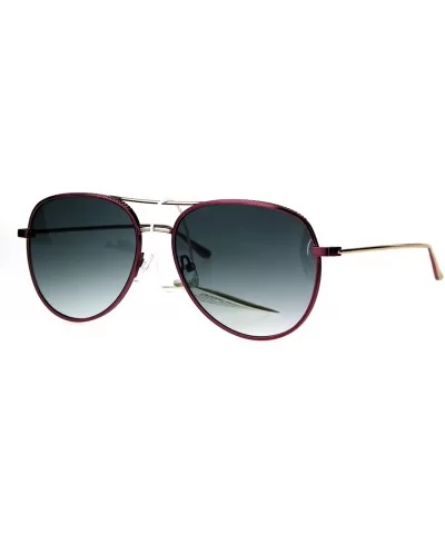 Round Aviator Sunglasses Womens Quality Metal Frame Fashion Shades UV 400 - Pink (Green Smoke) - CJ186NUWSQQ $9.30 Aviator