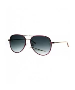 Round Aviator Sunglasses Womens Quality Metal Frame Fashion Shades UV 400 - Pink (Green Smoke) - CJ186NUWSQQ $9.30 Aviator