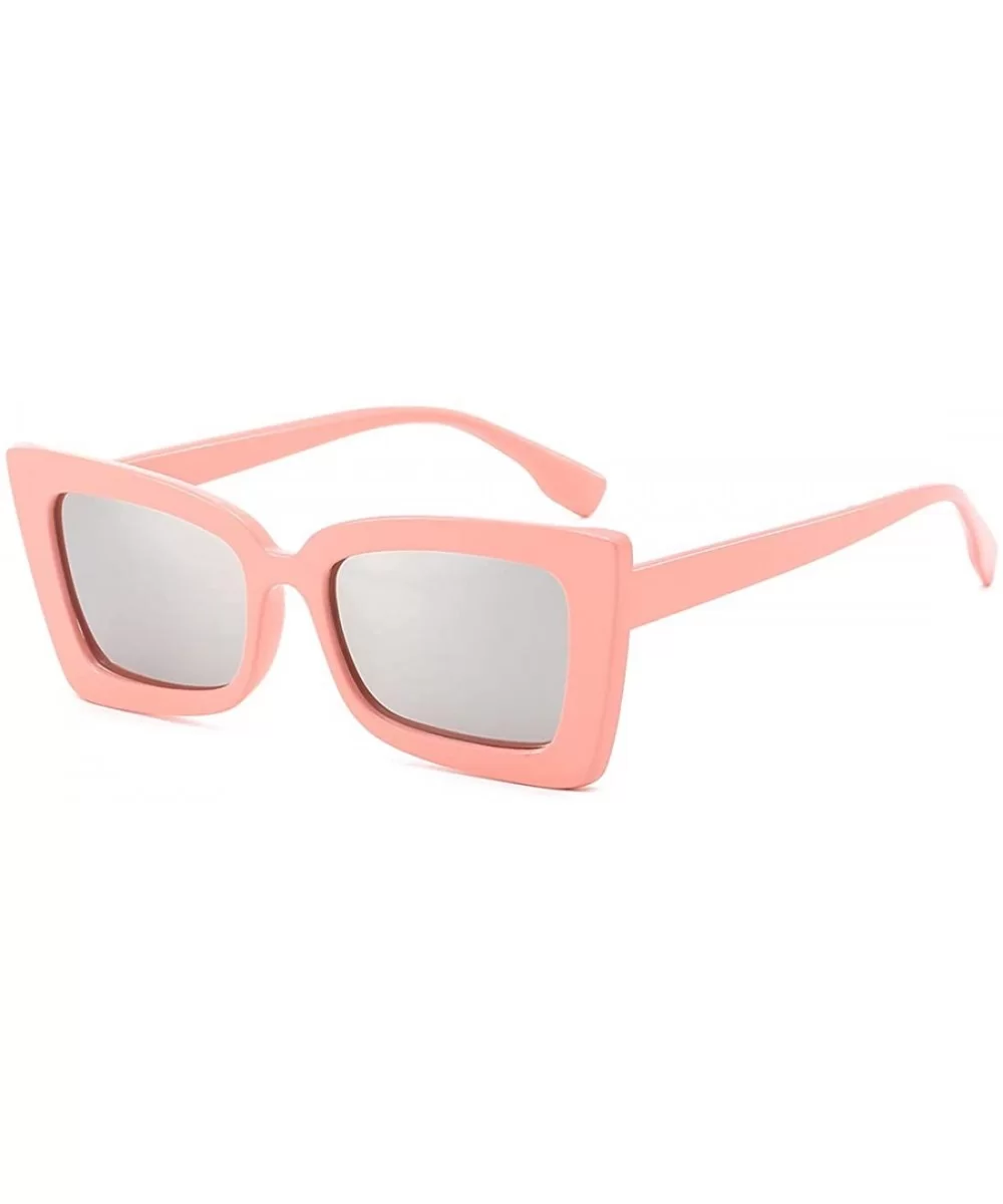 Square Sunglasses Small Vintage Candy Color Tinted Lens Shades UV400 Sun Glasses - Pink&silver - C718NW3MZI2 $4.19 Goggle