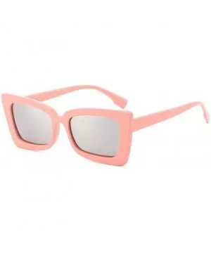 Square Sunglasses Small Vintage Candy Color Tinted Lens Shades UV400 Sun Glasses - Pink&silver - C718NW3MZI2 $4.19 Goggle