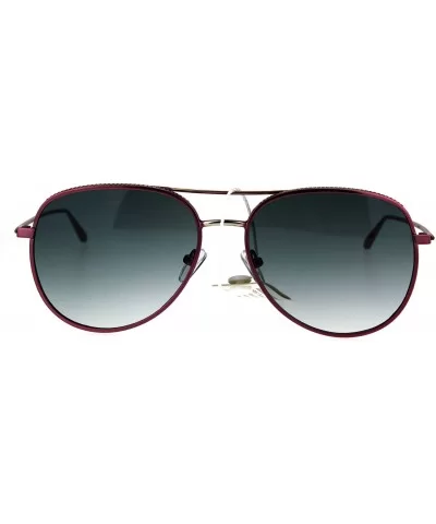 Round Aviator Sunglasses Womens Quality Metal Frame Fashion Shades UV 400 - Pink (Green Smoke) - CJ186NUWSQQ $9.30 Aviator