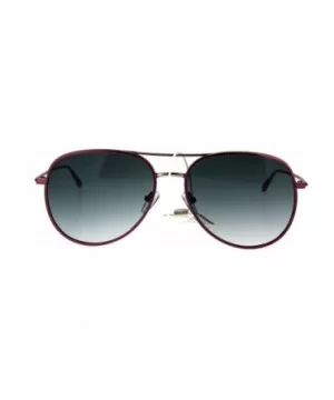 Round Aviator Sunglasses Womens Quality Metal Frame Fashion Shades UV 400 - Pink (Green Smoke) - CJ186NUWSQQ $9.30 Aviator