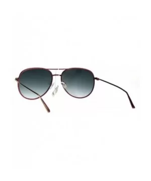 Round Aviator Sunglasses Womens Quality Metal Frame Fashion Shades UV 400 - Pink (Green Smoke) - CJ186NUWSQQ $9.30 Aviator