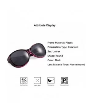 Polarized Oversized Sunglasses Wear over Prescription with Purple Frame for Women&Men - Purple Leopard - CC18I5K4R78 $18.97 C...