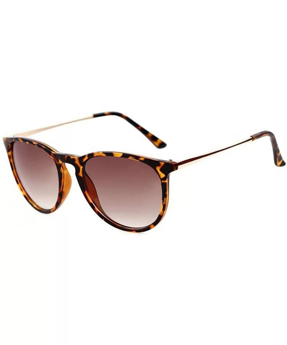 sunglasses for women Retro Round Sunglasses Men Oval Frame Sun Glasses - 3 - CM18WZSMN38 $19.61 Round