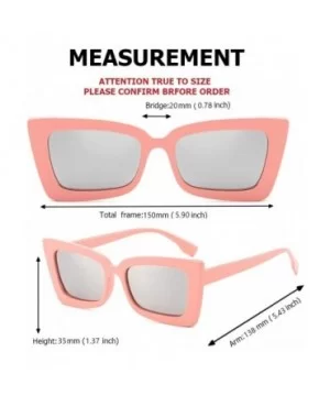 Square Sunglasses Small Vintage Candy Color Tinted Lens Shades UV400 Sun Glasses - Pink&silver - C718NW3MZI2 $4.19 Goggle