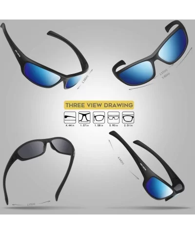 RIVBOS Polarized Sports Sunglasses Driving Glasses Shades for Men Women for Cycling Baseball 842 - C418YOS0EGK $22.40 Wrap