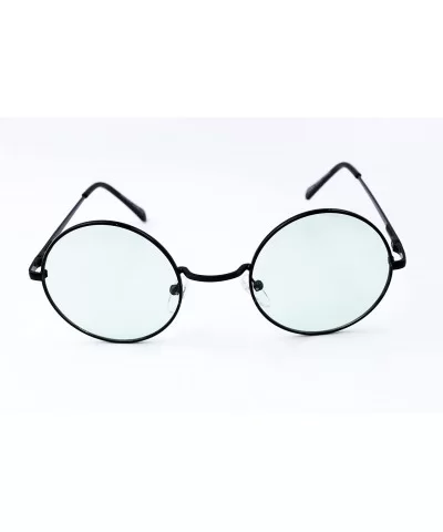 W231 1 7/8" Lens (47mm Lens) metal round Hipster sunglasses - Black-honeydew Green - CS11EKHMDNN $5.27 Round