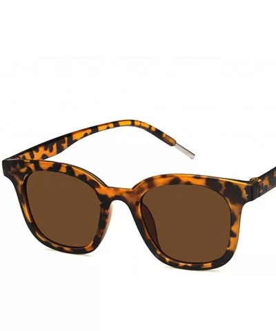 Unisex Sunglasses Fashion Bright Black Grey Drive Holiday Rectangle Non-Polarized UV400 - Leopard Brown - CZ18RLTX8OC $6.16 R...