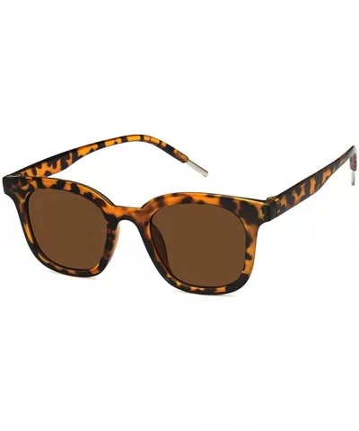 Unisex Sunglasses Fashion Bright Black Grey Drive Holiday Rectangle Non-Polarized UV400 - Leopard Brown - CZ18RLTX8OC $6.16 R...