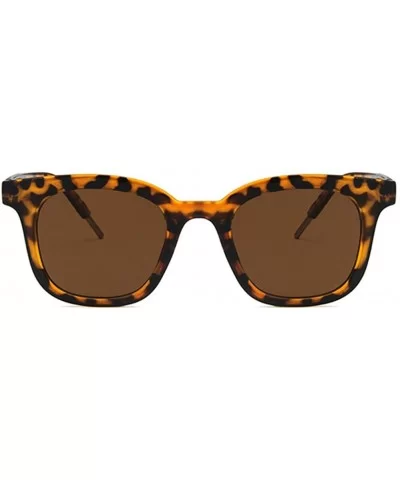 Unisex Sunglasses Fashion Bright Black Grey Drive Holiday Rectangle Non-Polarized UV400 - Leopard Brown - CZ18RLTX8OC $6.16 R...