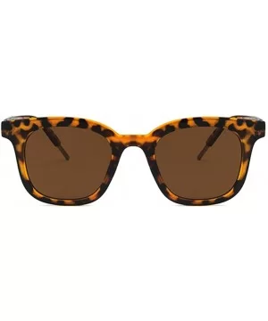 Unisex Sunglasses Fashion Bright Black Grey Drive Holiday Rectangle Non-Polarized UV400 - Leopard Brown - CZ18RLTX8OC $6.16 R...