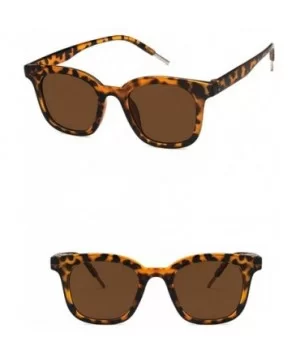 Unisex Sunglasses Fashion Bright Black Grey Drive Holiday Rectangle Non-Polarized UV400 - Leopard Brown - CZ18RLTX8OC $6.16 R...