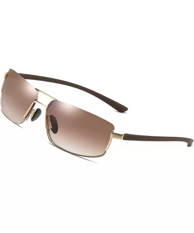 Fashion Lightweight Mens Sunglasses Driving Fishing Golf Sunglasses for Men Women - Gold/Brown - C018UL02URM $15.48 Square