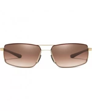 Fashion Lightweight Mens Sunglasses Driving Fishing Golf Sunglasses for Men Women - Gold/Brown - C018UL02URM $15.48 Square