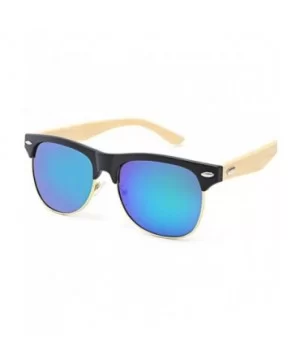 Bamboo Frame Sunglasses for Men Women Sunglasses Travel Glasses Wooden Leg Glasses UV400 100% UV Protection (E) - CJ180C5CKQC...