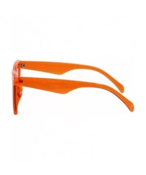 Mens Womens Square Mod Fashion Sunglasses Tinted Lens - Orange Frame / Light Orange Lens - CP186G5Z8L9 $7.53 Square