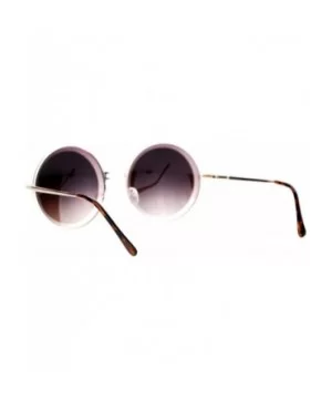 Designer Fashion Sunglasses Womens Round Circle Frame Beveled Lens - Gold (Brown Mirror) - CR1884XXDMA $6.58 Round