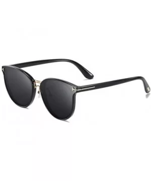 Women Sunglasses Polarized TAC Lens Driving Glasses Men UV400 - Black Frame Grey Lens - C91963ZTDXK $7.81 Round