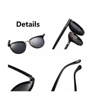 Women Sunglasses Polarized TAC Lens Driving Glasses Men UV400 - Black Frame Grey Lens - C91963ZTDXK $7.81 Round