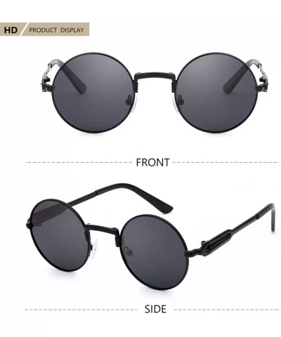 Womens Round Polarized Mirrored Sunglasses Vintage Hippie Eyewear for Driving Fishing- UV400 Protection - CJ18NDI4A82 $12.20 ...