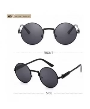 Womens Round Polarized Mirrored Sunglasses Vintage Hippie Eyewear for Driving Fishing- UV400 Protection - CJ18NDI4A82 $12.20 ...