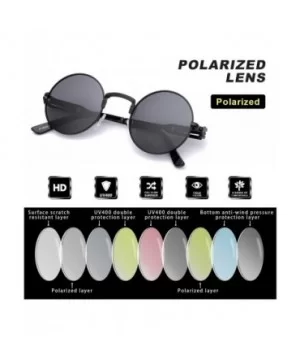 Womens Round Polarized Mirrored Sunglasses Vintage Hippie Eyewear for Driving Fishing- UV400 Protection - CJ18NDI4A82 $12.20 ...