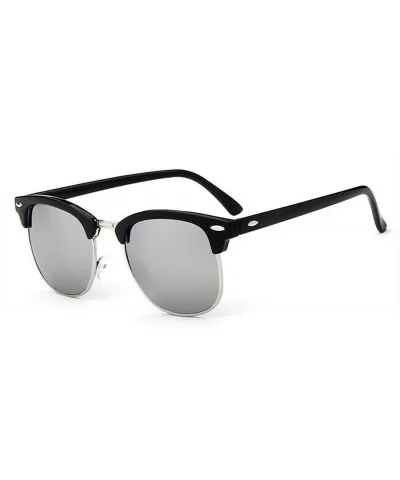 Half Metal Fashion Sunglasses Men/Women Er Retro Rivet Lens Classic Sun Glasses FeOculos UV400 - C1 - CB199C83A3C $11.22 Over...