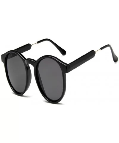 Retro Round Sunglasses Women Men Design Transparent Female Sun Glasses - 2 - CX18QADCUOM $23.97 Round