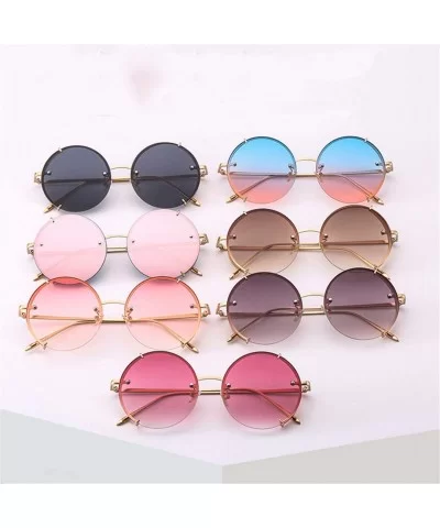 Steampunk Sunglasses Vintage Round Glasses Punk Gradient Goggle Shades Men UV400 - Grey Gradient - CU18WTAW665 $28.53 Round