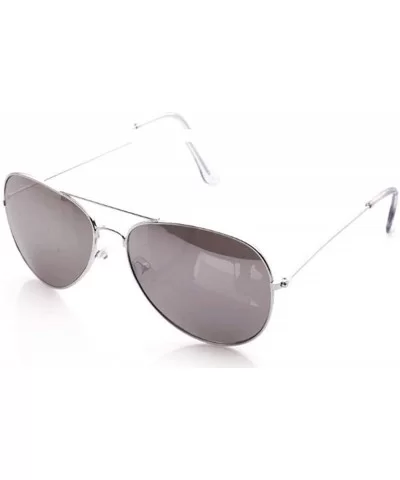 Fashion UV Protection Glasses Travel Goggles Outdoor Metal Frame Sunglasses Sunglasses - Silver - CG18Q8LINQW $3.85 Goggle