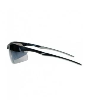 Mens All Black Bifocal Lens Sport Baseball Half Rim Sunglasses - Black - CT122XEPQ1Z $9.59 Sport