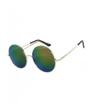 Round Retro Vintage Circle Style Sunglasses Colored Metal Frame Small frame 43 mm and 55 mm - CQ184XL8KHZ $7.70 Round