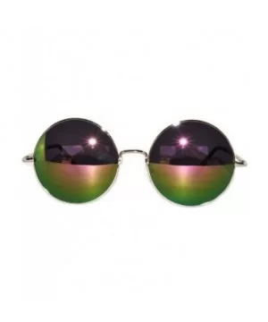 Round Retro Vintage Circle Style Sunglasses Colored Metal Frame Small frame 43 mm and 55 mm - CQ184XL8KHZ $7.70 Round